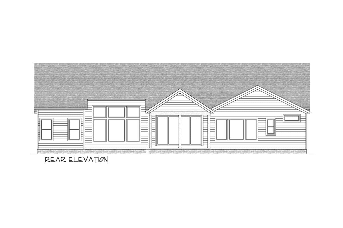 Plan 911084JVD: Modern Farmhouse House Plan with 3 Bedrooms and 3-Car Garage - Image #10 - Contemporary, Craftsman, Farmhouse, Modern Farmhouse, Ranch