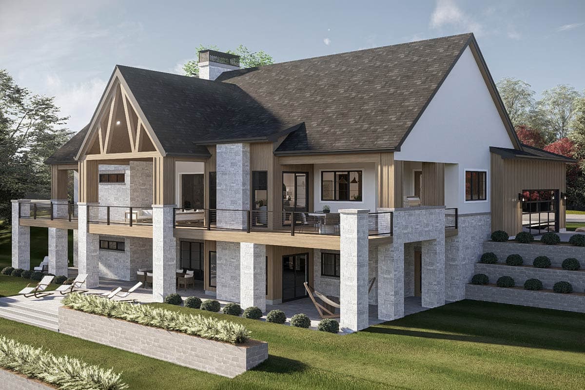 Plan 623684DJ: European Style House Plan with 2 Bedrooms and Expansive Wraparound Porch - Image #5 - European