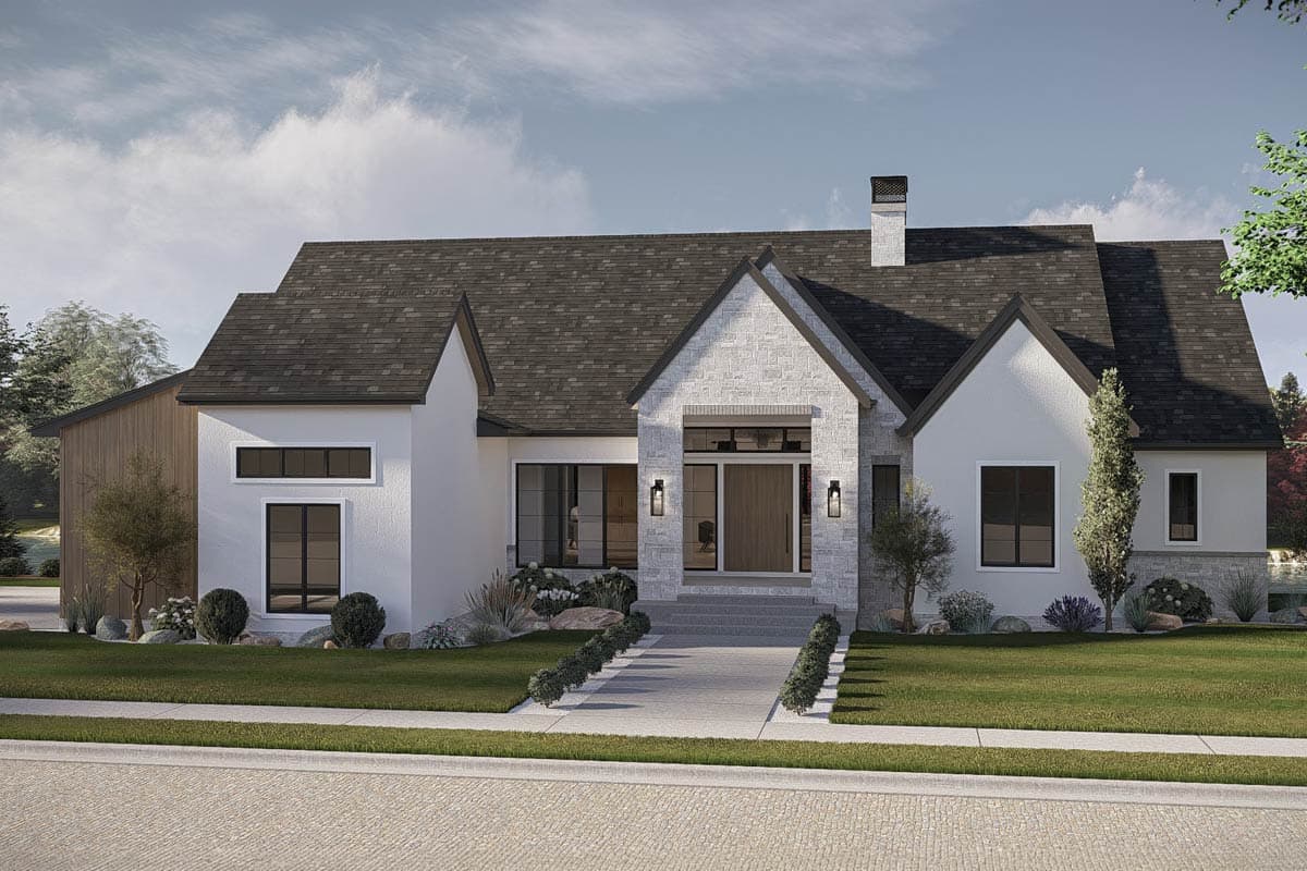 Plan 623684DJ: European Style House Plan with 2 Bedrooms and Expansive Wraparound Porch - Image #3 - European