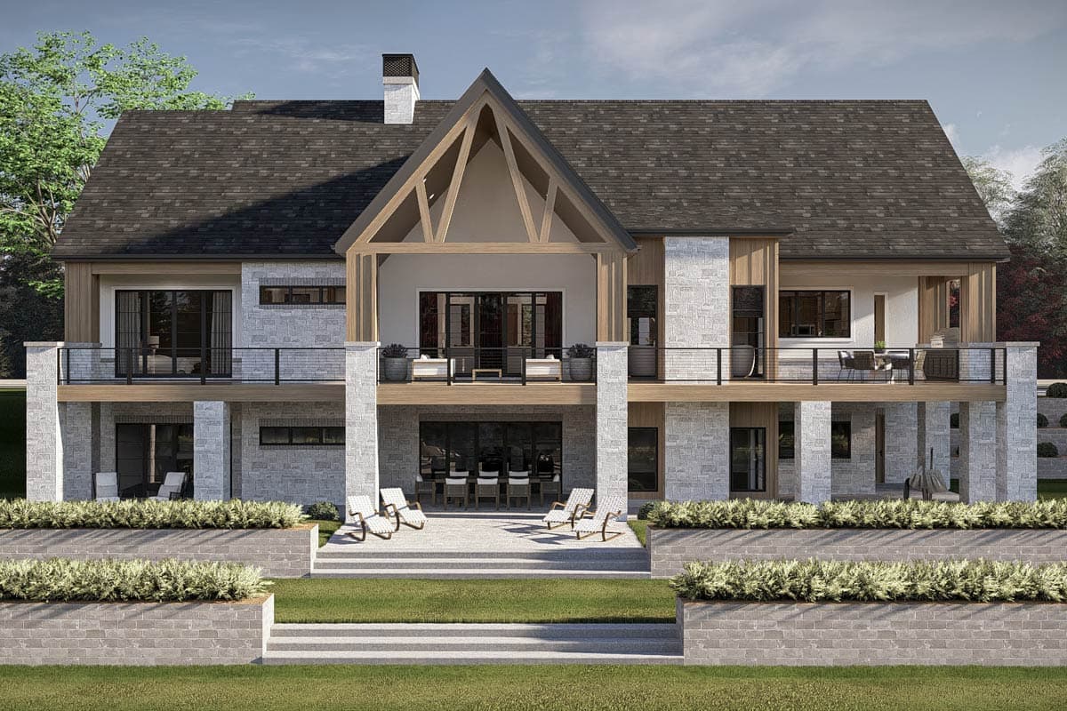 Plan 623684DJ: European Style House Plan with 2 Bedrooms and Expansive Wraparound Porch - Image #8 - European