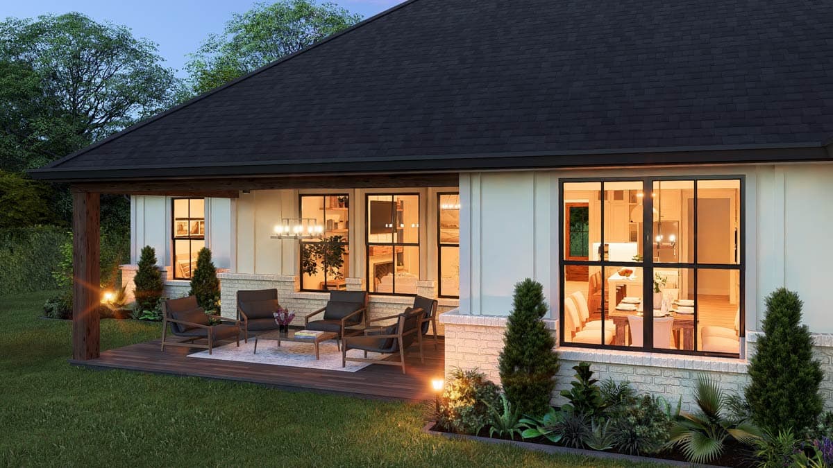 Plan 25458TF: New American Farmhouse House Plan with Four Bedrooms and Three-Car Garage - Image #9 - Craftsman, Modern Farmhouse, New American