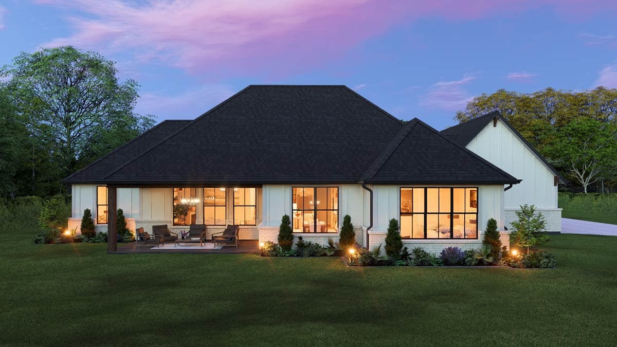 Plan 25458TF: New American Farmhouse House Plan with Four Bedrooms and Three-Car Garage - Image #7 - Craftsman, Modern Farmhouse, New American