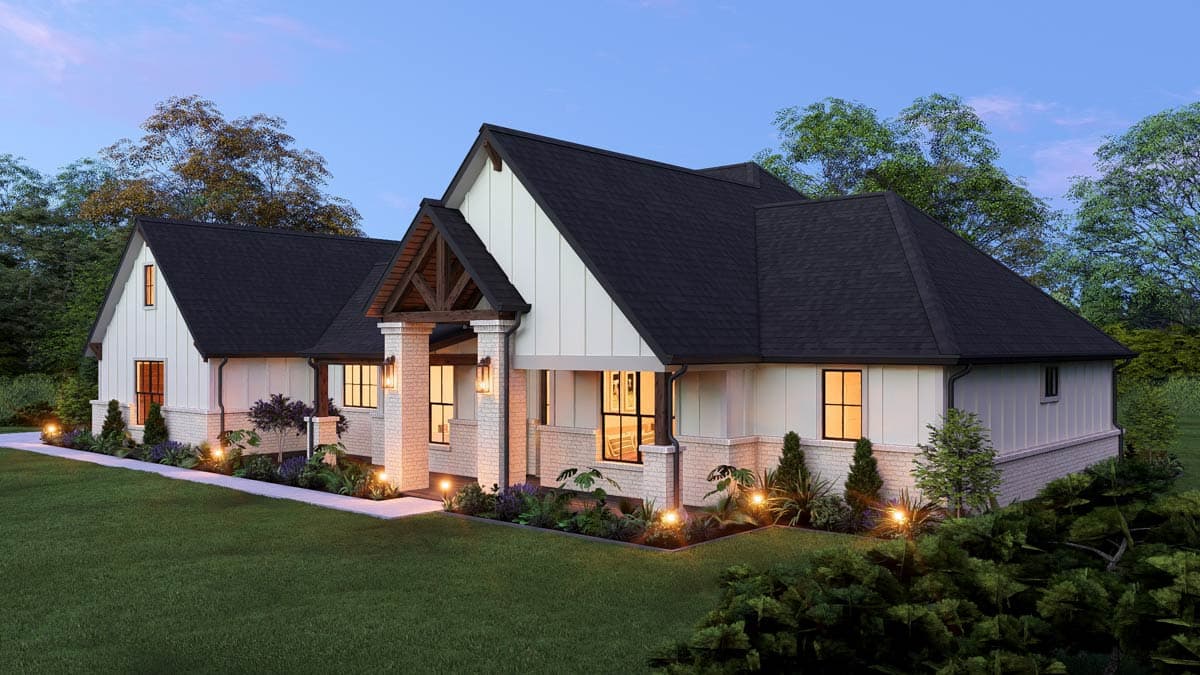 Plan 25458TF: New American Farmhouse House Plan with Four Bedrooms and Three-Car Garage - Image #8 - Craftsman, Modern Farmhouse, New American