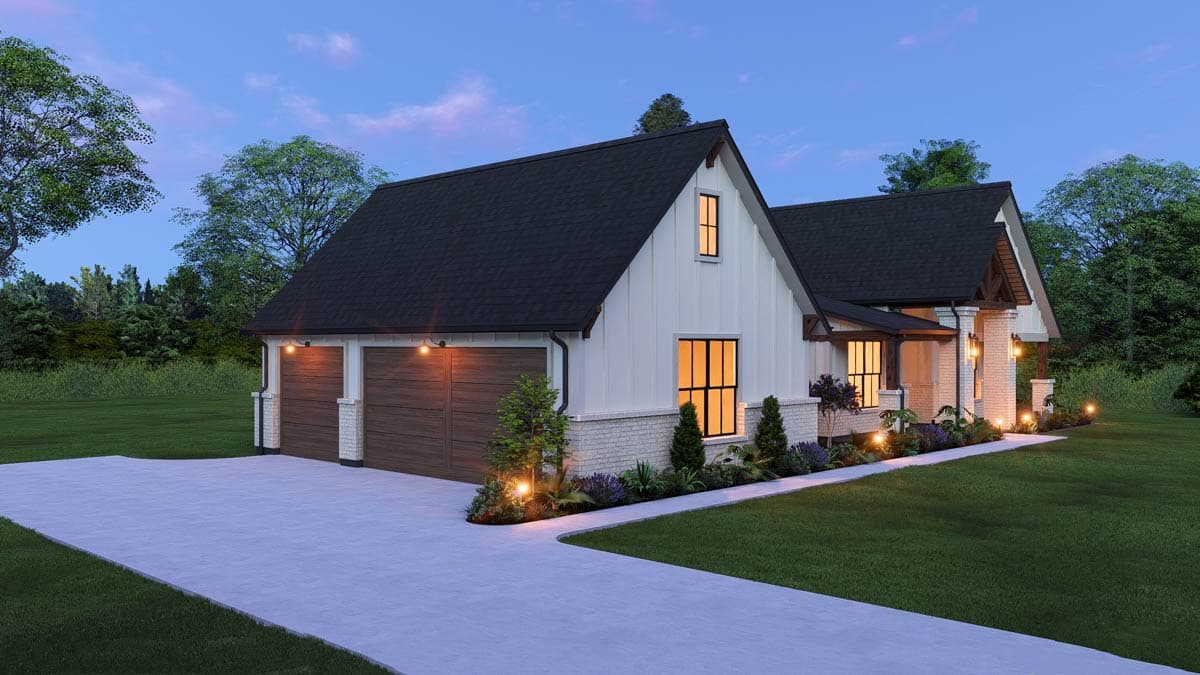 Plan 25458TF: New American Farmhouse House Plan with Four Bedrooms and Three-Car Garage - Image #12 - Craftsman, Modern Farmhouse, New American