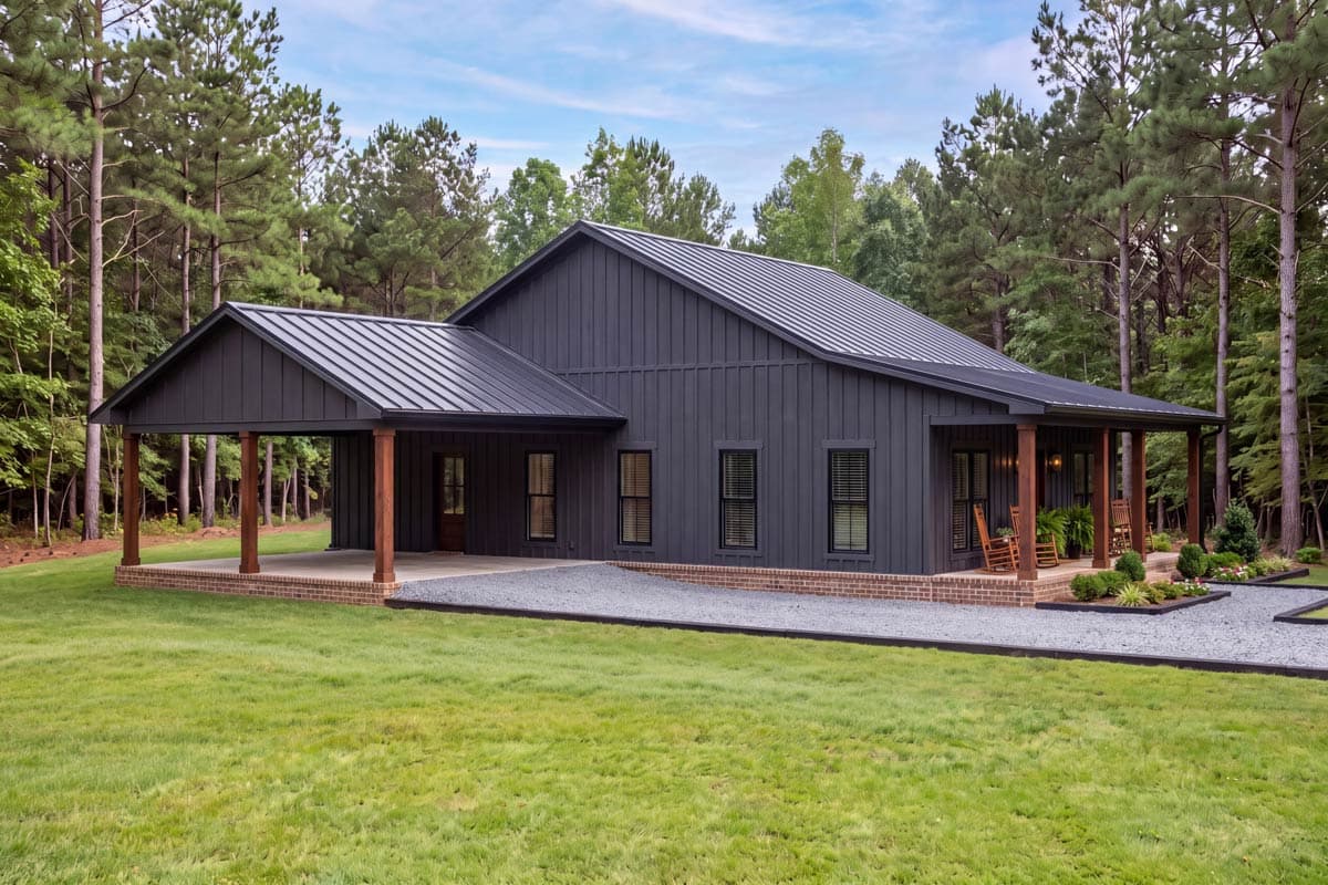 Plan 52063HZ: Charming Three Bedroom Modern Farmhouse House Plan with Attached Carport - Image #5 - Country, Modern Farmhouse, Traditional