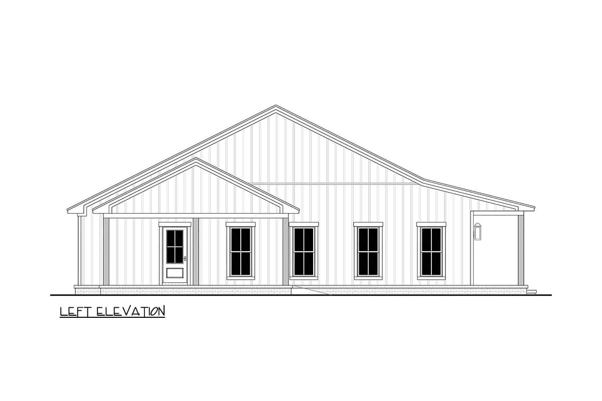 Plan 52063HZ: Charming Three Bedroom Modern Farmhouse House Plan with Attached Carport - Image #9 - Country, Modern Farmhouse, Traditional