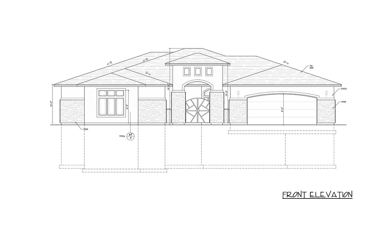 Plan 849185PGE: Mediterranean House Plan with Courtyard, Home Theater, and 5,921 Square Feet - Image #2 - Mediterranean, Southwest, Tuscan