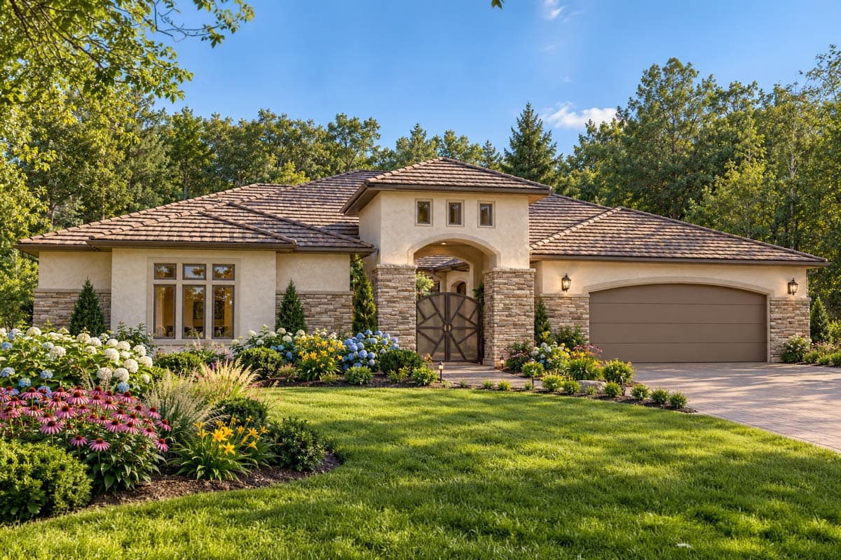 Plan image - 849185PGE:Mediterranean House Plan with Courtyard, Home Theater, and 5,921 Square Feet