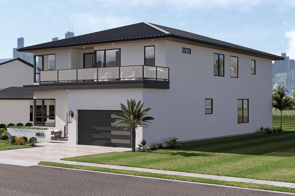 Plan 623686DJ: Stunning Contemporary House Plan Featuring Four Bedrooms and Modern Amenities - Image #7 - Contemporary, Modern