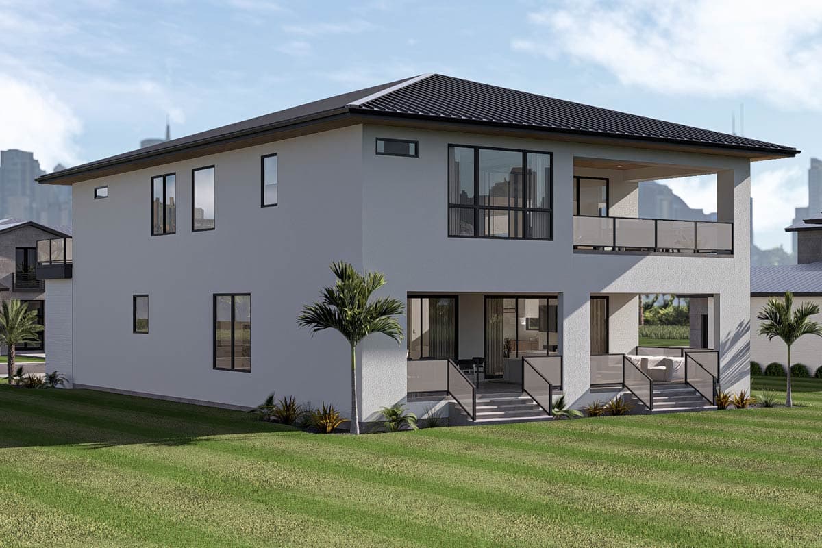 Plan 623686DJ: Stunning Contemporary House Plan Featuring Four Bedrooms and Modern Amenities - Image #9 - Contemporary, Modern