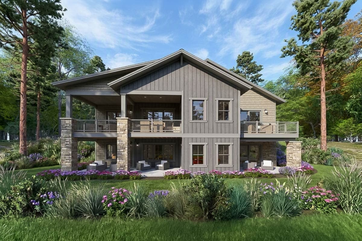 Plan 64578SC: Modern Farmhouse Ranch House Plan with Three Car Garage - Image #2 - Modern Farmhouse, New American, Ranch, Shingle