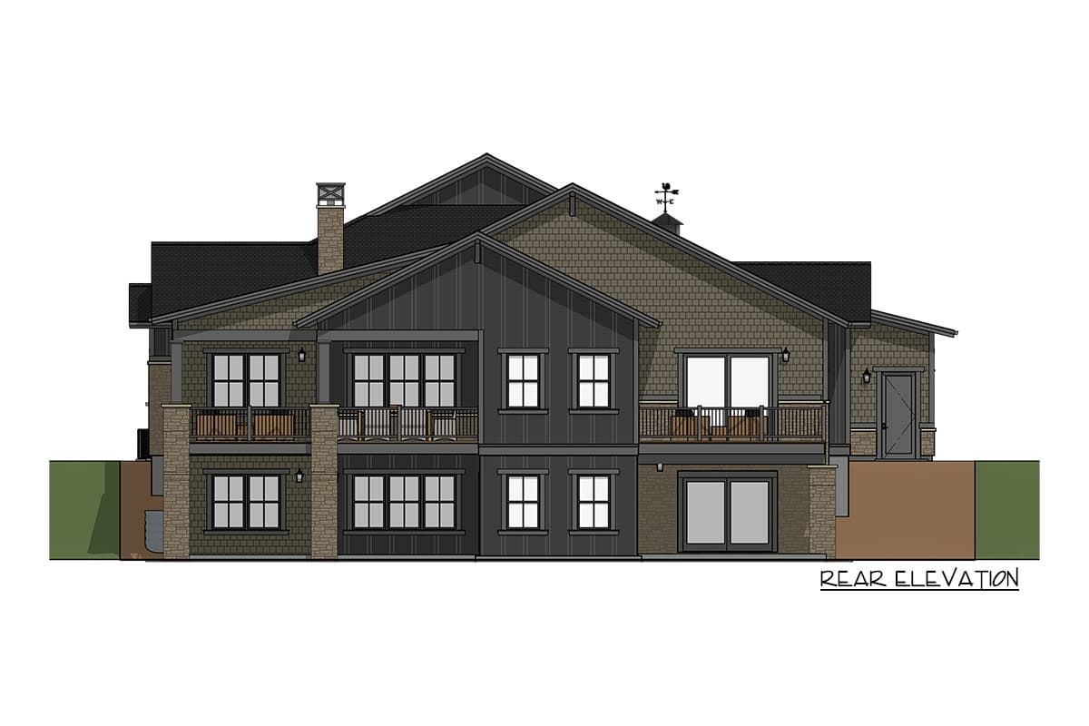 Plan 64578SC: Modern Farmhouse Ranch House Plan with Three Car Garage - Image #5 - Modern Farmhouse, New American, Ranch, Shingle