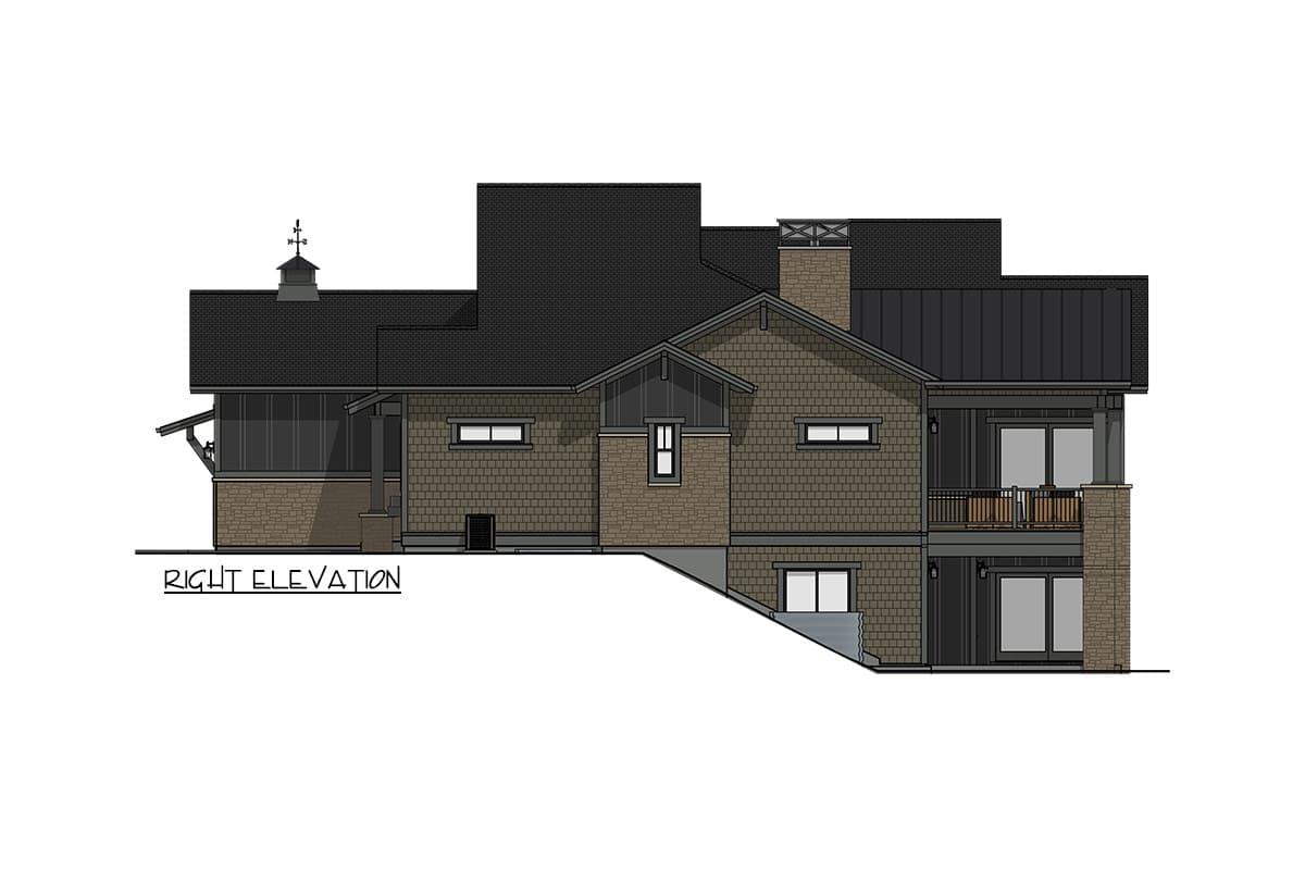 Plan 64578SC: Modern Farmhouse Ranch House Plan with Three Car Garage - Image #6 - Modern Farmhouse, New American, Ranch, Shingle
