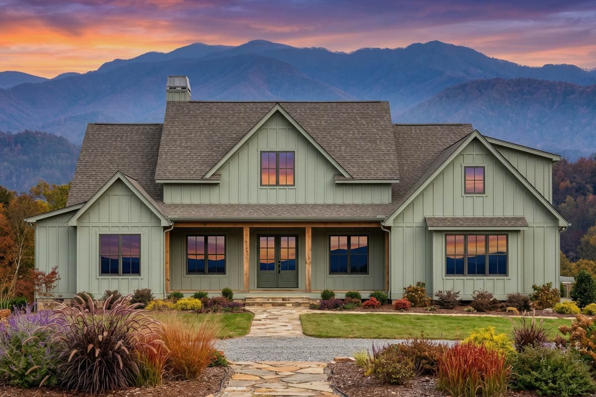 Plan 818227JSS: Modern Farmhouse House Plan with 4 Bedrooms and Split Bedroom Layout - Image #3 - Country, Craftsman, Farmhouse, Modern Farmhouse
