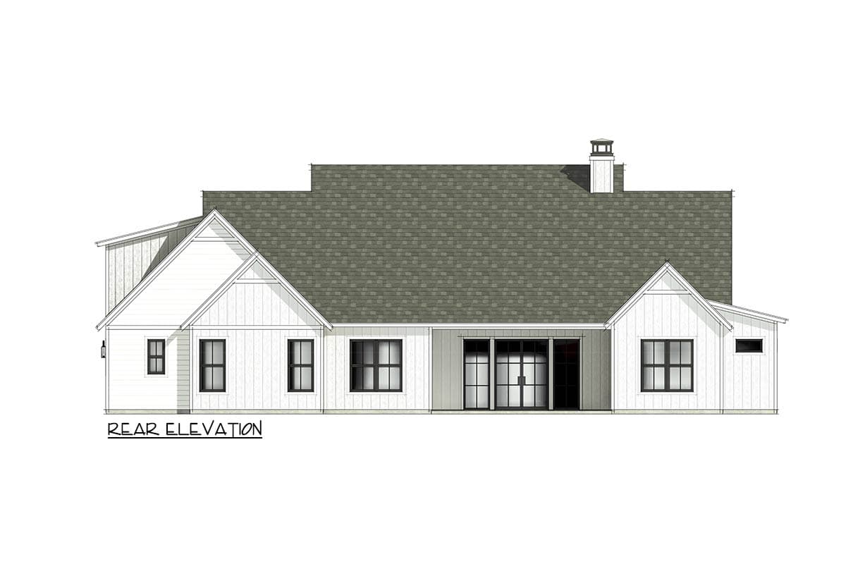 Plan 818227JSS: Modern Farmhouse House Plan with 4 Bedrooms and Split Bedroom Layout - Image #6 - Country, Craftsman, Farmhouse, Modern Farmhouse