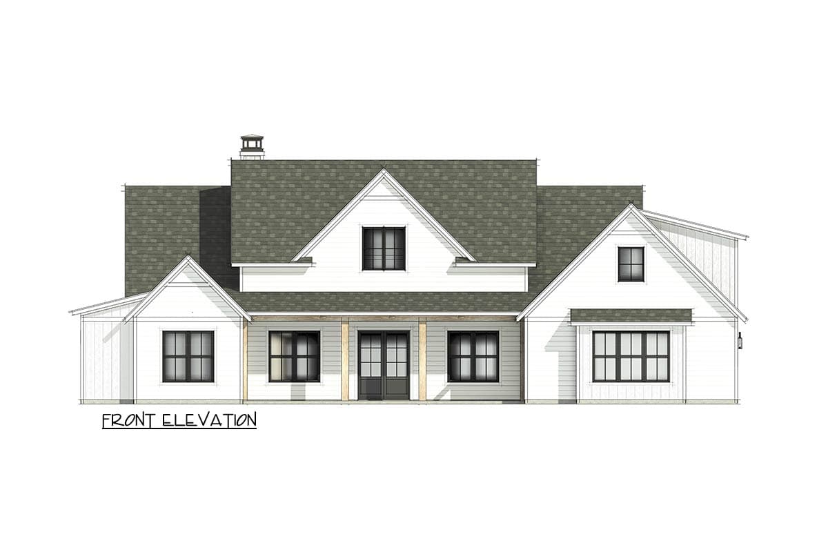 Plan 818227JSS: Modern Farmhouse House Plan with 4 Bedrooms and Split Bedroom Layout - Image #9 - Country, Craftsman, Farmhouse, Modern Farmhouse
