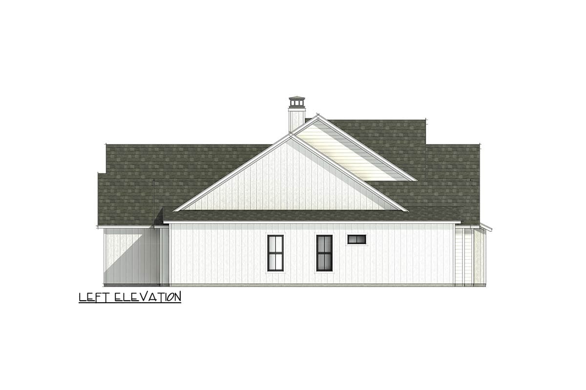 Plan 818227JSS: Modern Farmhouse House Plan with 4 Bedrooms and Split Bedroom Layout - Image #5 - Country, Craftsman, Farmhouse, Modern Farmhouse
