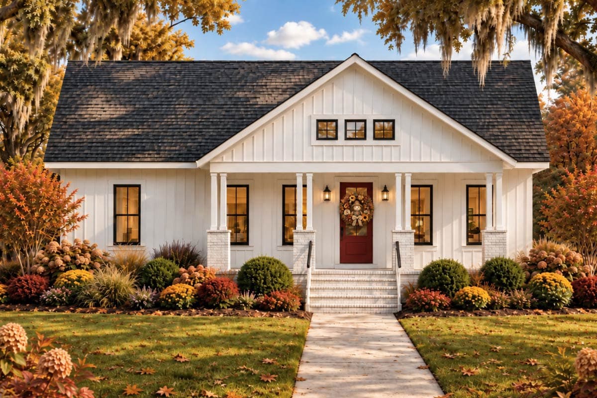 Plan 25091DH: Charming Modern Farmhouse House Plan with Three Bedrooms and Split Layout - Image #1 - Cottage, Farmhouse, Modern Farmhouse, New American