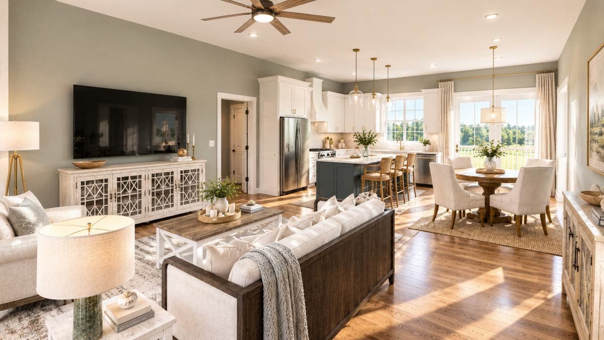 Plan 25091DH: Charming Modern Farmhouse House Plan with Three Bedrooms and Split Layout - Image #4 - Cottage, Farmhouse, Modern Farmhouse, New American