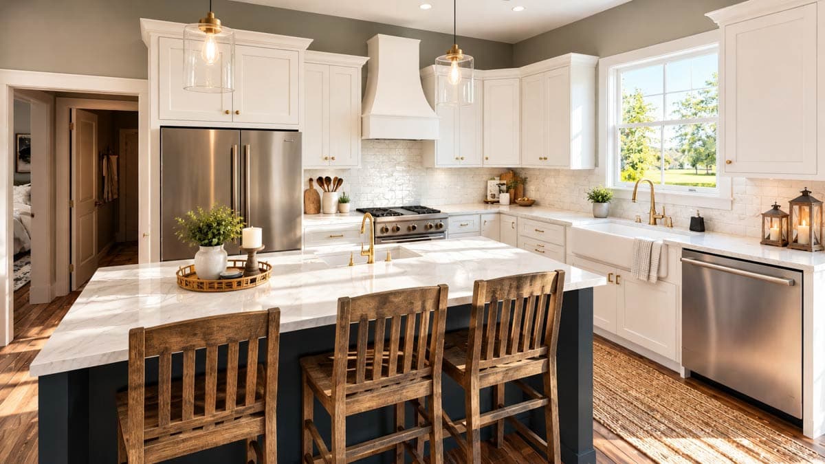 Plan 25091DH: Charming Modern Farmhouse House Plan with Three Bedrooms and Split Layout - Image #6 - Cottage, Farmhouse, Modern Farmhouse, New American