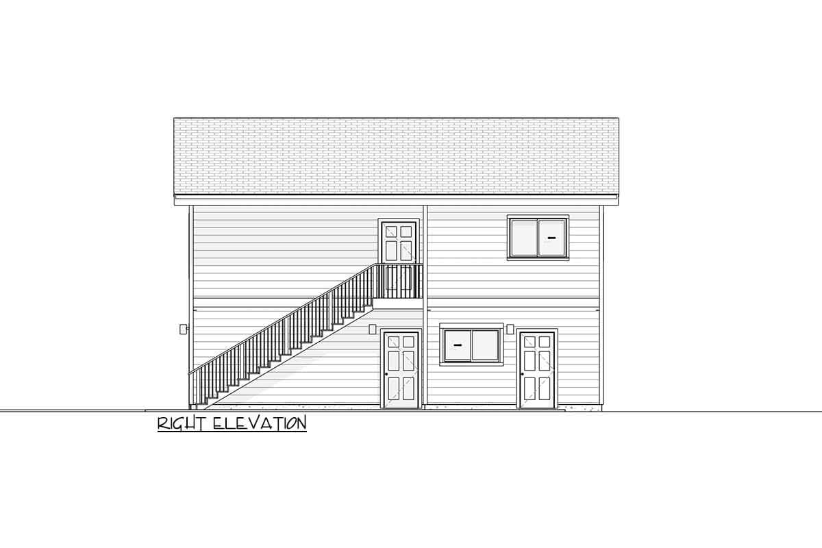 Plan 307757RAD: Charming Two Bedroom Carriage House Plan with Two Car Garage - Image #11 - Carriage, Country, Traditional
