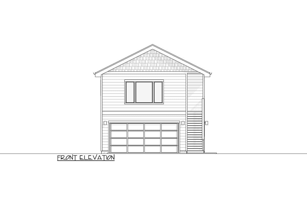 Plan 307757RAD: Charming Two Bedroom Carriage House Plan with Two Car Garage - Image #8 - Carriage, Country, Traditional