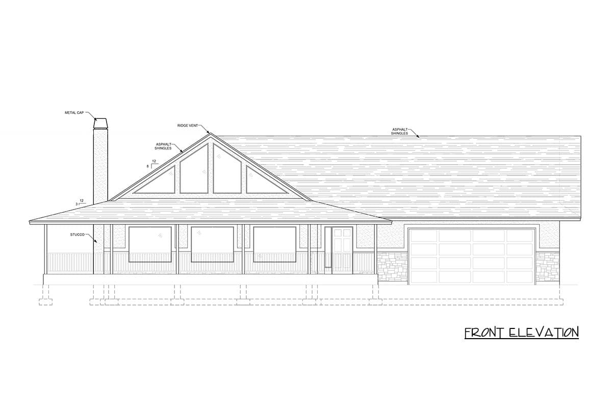 Plan 849187PGE: Three Bedroom Country Cottage House Plan with Wraparound Porch - Image #4 - Cabin, Cottage, Country, Traditional