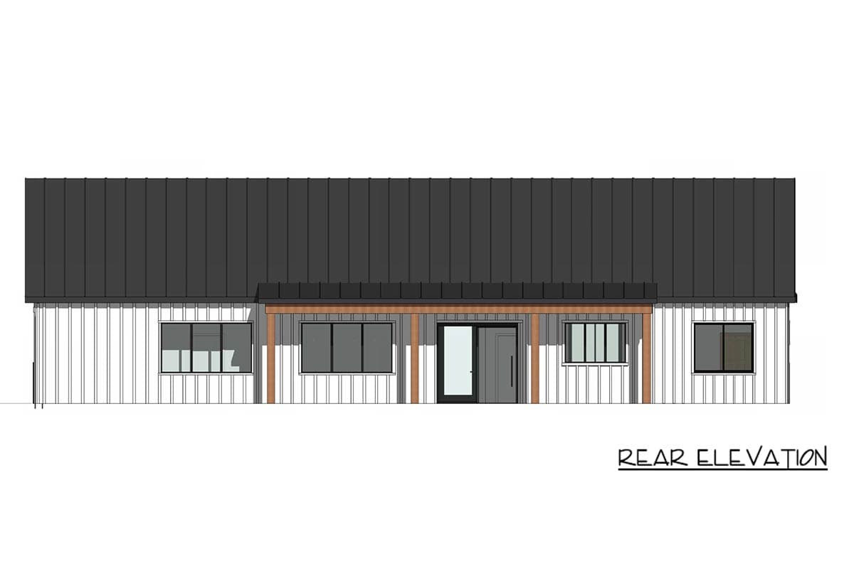 Plan 421055HFC: Modern Farmhouse Hill Country House Plan with Three Bedrooms - Image #3 - Hill Country, Modern Farmhouse