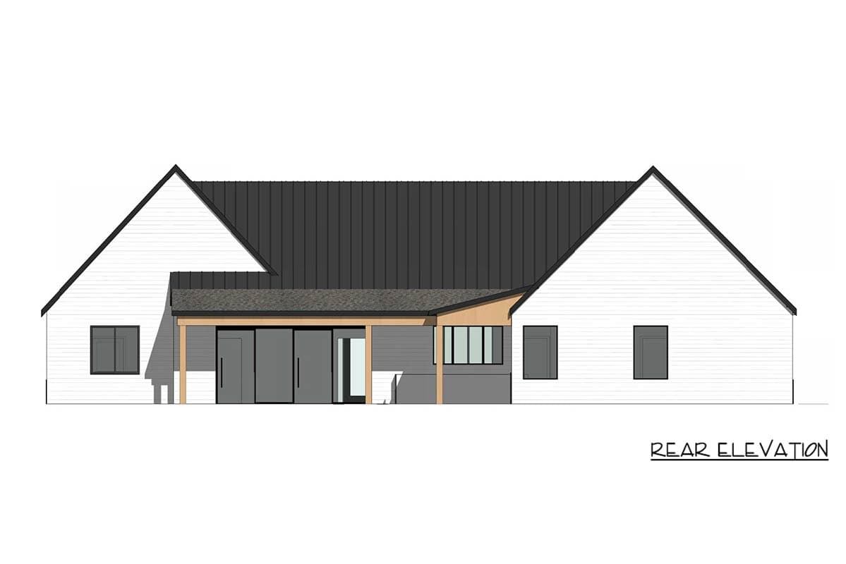 Plan 421056HFC: Modern Hill Country House Plan with 4 Bedrooms and 3-Car Garage - Image #4 - Hill Country, Modern, Modern Farmhouse