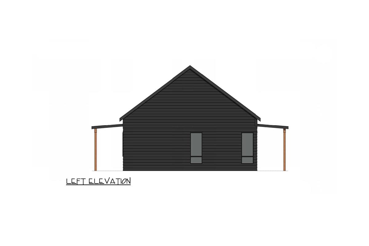 Plan 421057HFC: Charming Two Bedroom Modern Farmhouse Cottage House Plan - Image #3 - Cottage, Modern Farmhouse