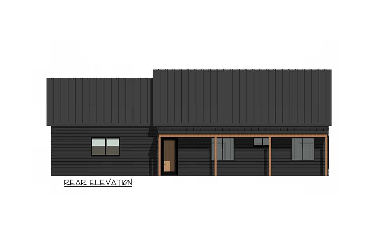 Plan 421057HFC: Charming Two Bedroom Modern Farmhouse Cottage House Plan - Image #5 - Cottage, Modern Farmhouse