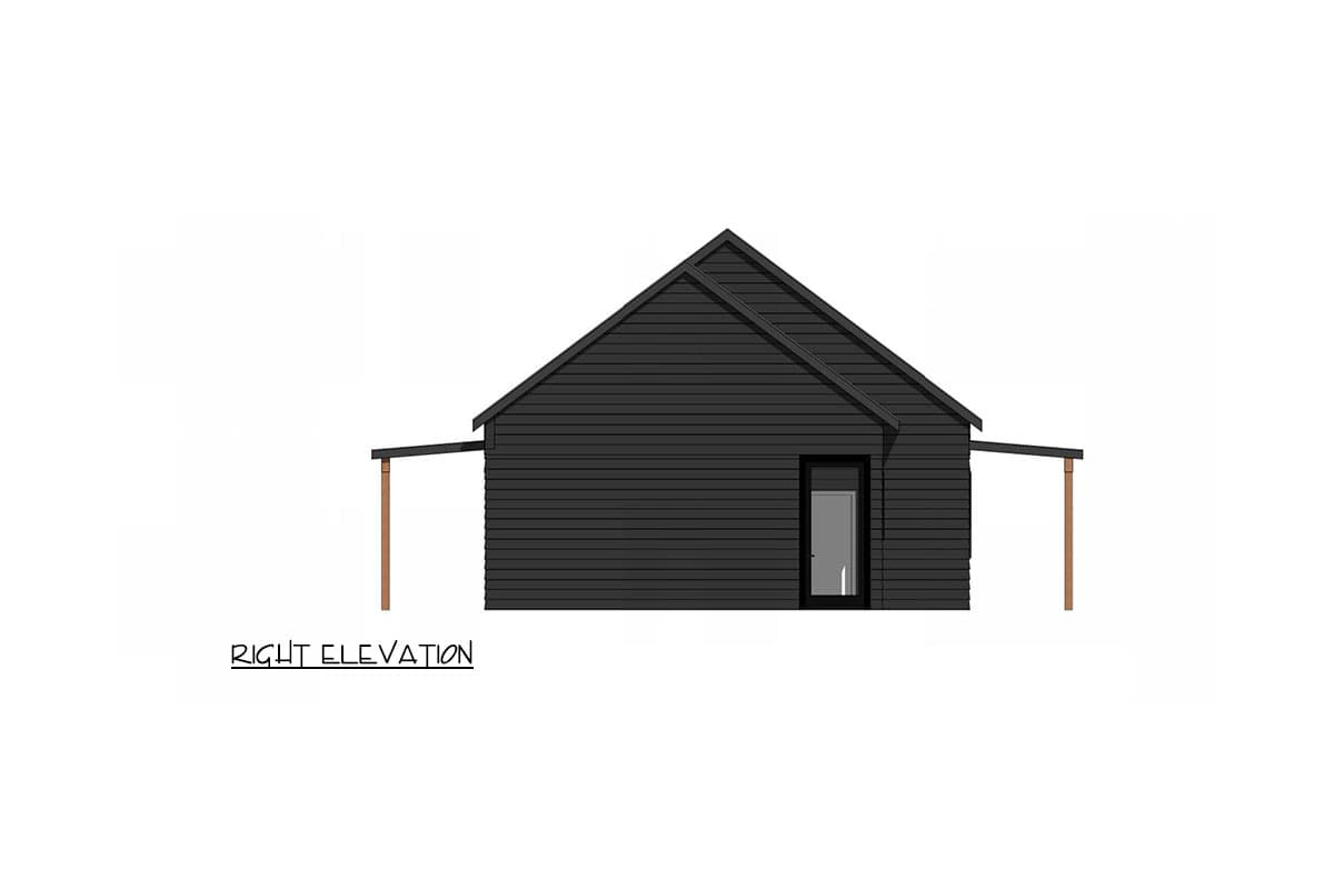 Plan 421057HFC: Charming Two Bedroom Modern Farmhouse Cottage House Plan - Image #4 - Cottage, Modern Farmhouse