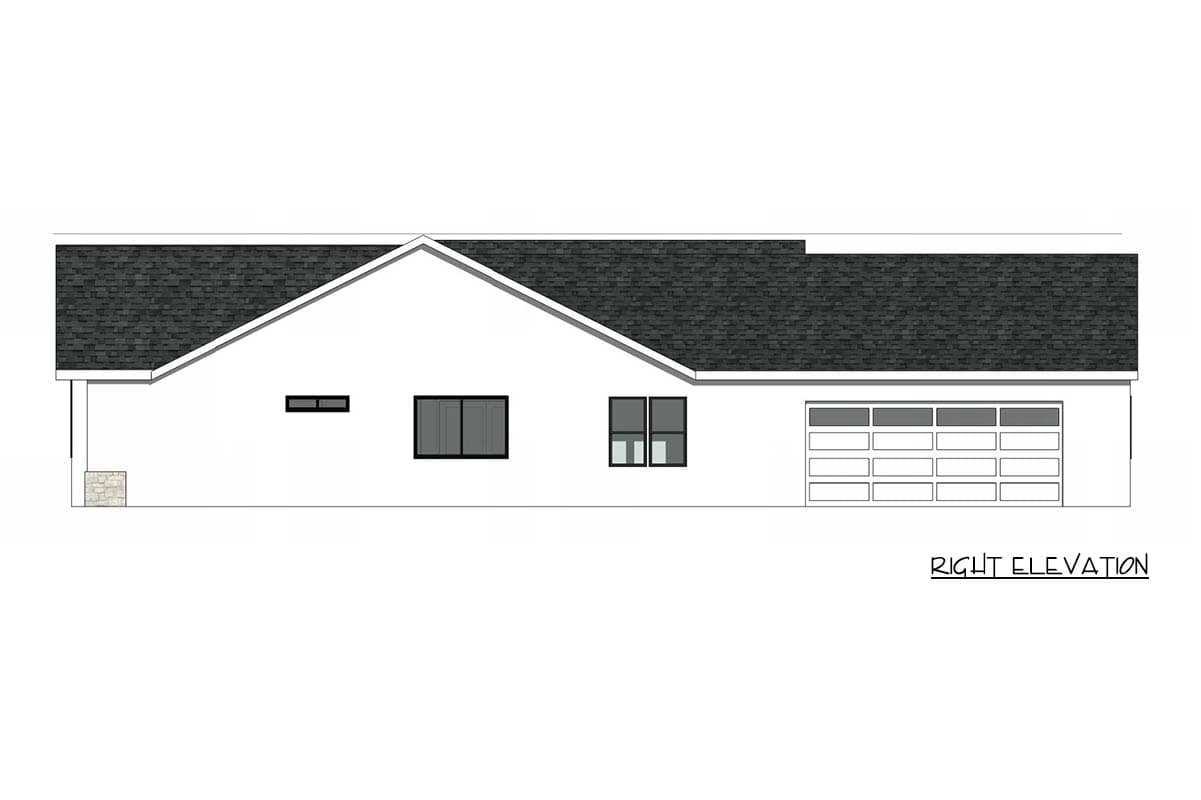 Plan 421058HFC: Modern European Farmhouse Plan with Four Bedrooms and Vaulted Ceilings - Image #5 - Country, European, Modern, Ranch