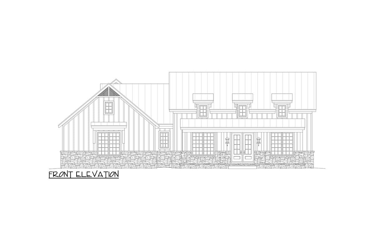 Plan 680727VR: Modern Farmhouse House Plan with Three Bedrooms and Expansive Porch Space - Image #7 - Modern Farmhouse, New American