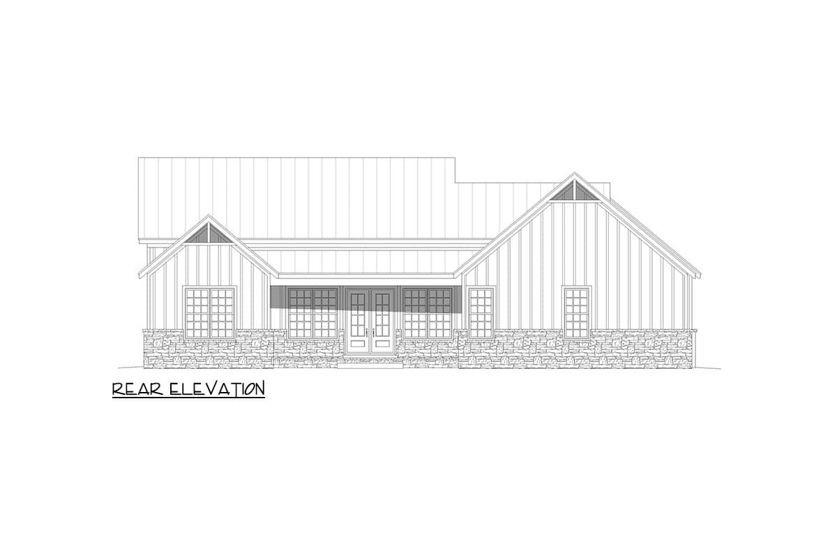 Plan 680727VR: Modern Farmhouse House Plan with Three Bedrooms and Expansive Porch Space - Image #6 - Modern Farmhouse, New American