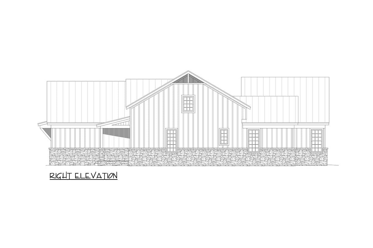 Plan 680728VR: Modern Farmhouse House Plan with Split Bedrooms and Two Story Great Room - Image #10 - Modern Farmhouse, New American