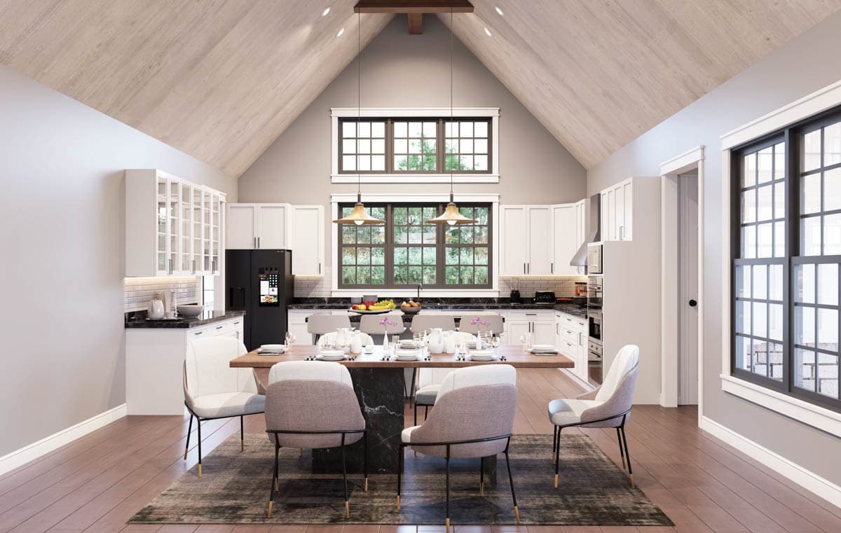 Plan 680728VR: Modern Farmhouse House Plan with Split Bedrooms and Two Story Great Room - Image #9 - Modern Farmhouse, New American