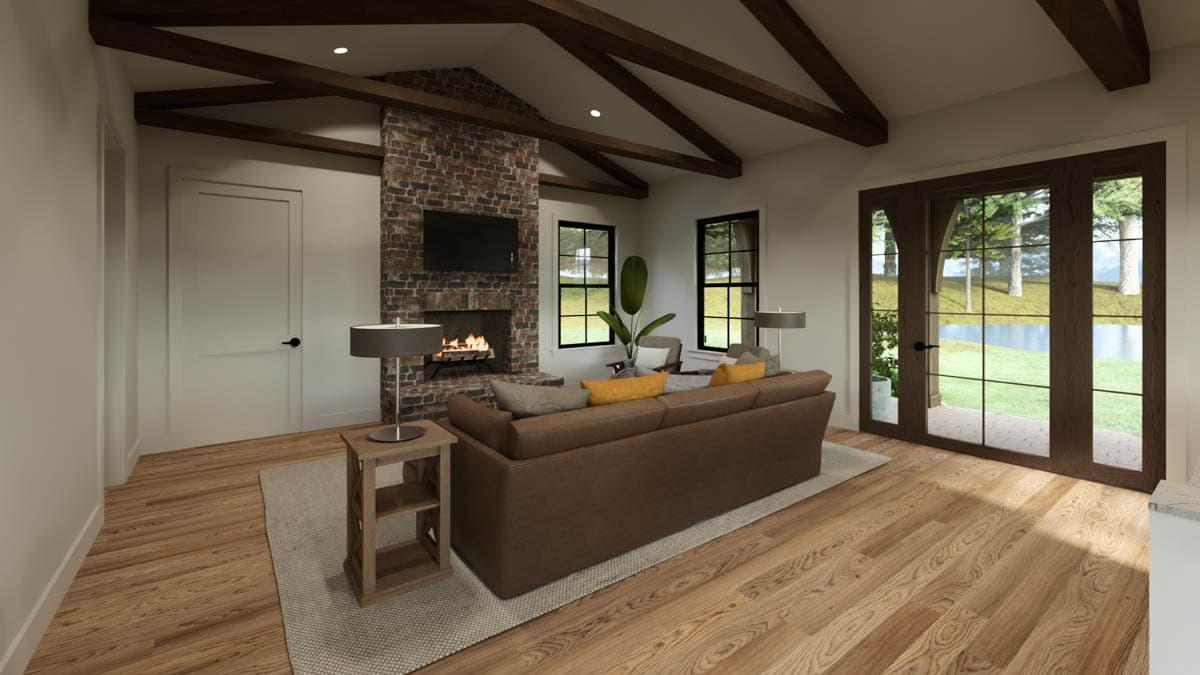 Plan 865033SHW: Craftsman Cottage House Plan with One Bedroom and Garage - Image #10 - Cottage, Craftsman, Farmhouse