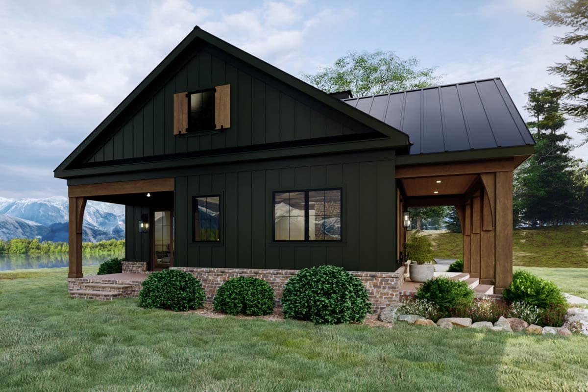 Plan 865033SHW: Craftsman Cottage House Plan with One Bedroom and Garage - Image #11 - Cottage, Craftsman, Farmhouse