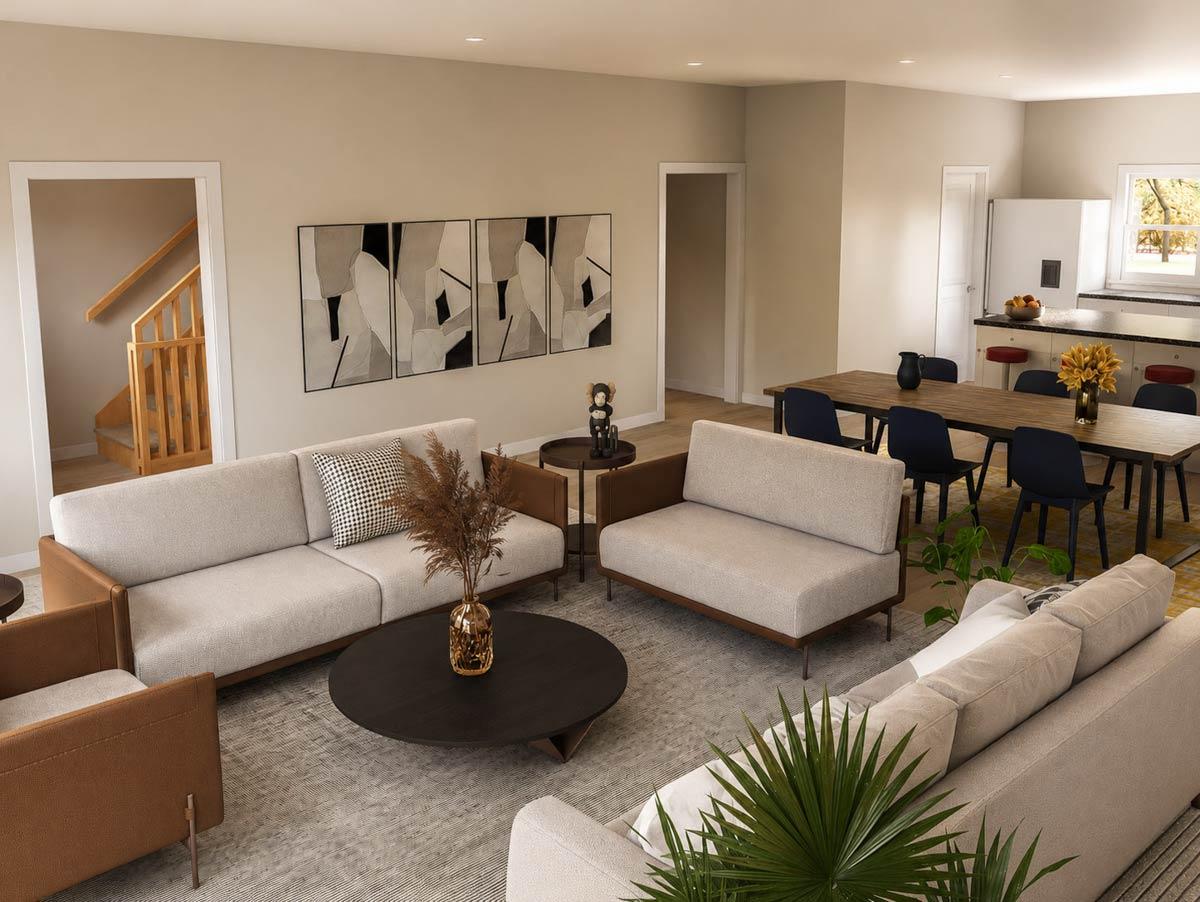 Plan 850059PKE: Modern Quadplex House Plan with Four Spacious Units and Garages - Image #8 - Modern, Northwest