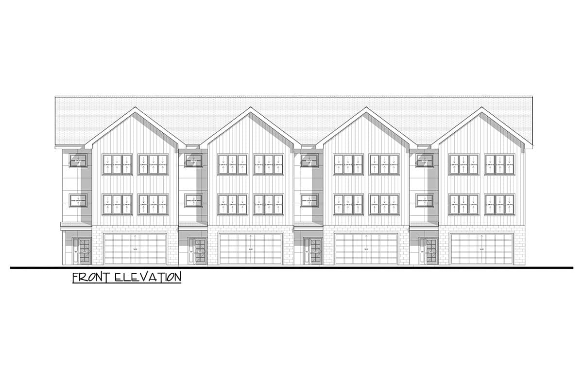 Plan 850059PKE: Modern Quadplex House Plan with Four Spacious Units and Garages - Image #10 - Modern, Northwest