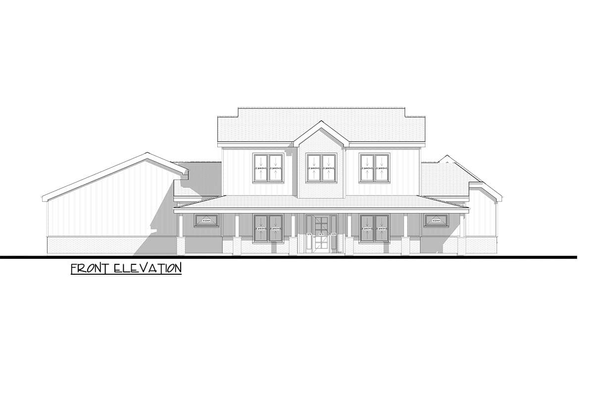 Plan 850060PKE: New American House Plan with 4 Bedrooms and Wraparound Porch - Image #11 - New American