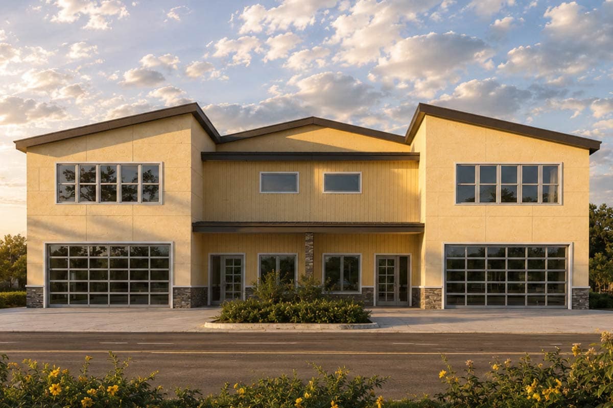 Plan image - 850062PKE:Contemporary Two Story House Plan with Three Bedrooms and Home Office