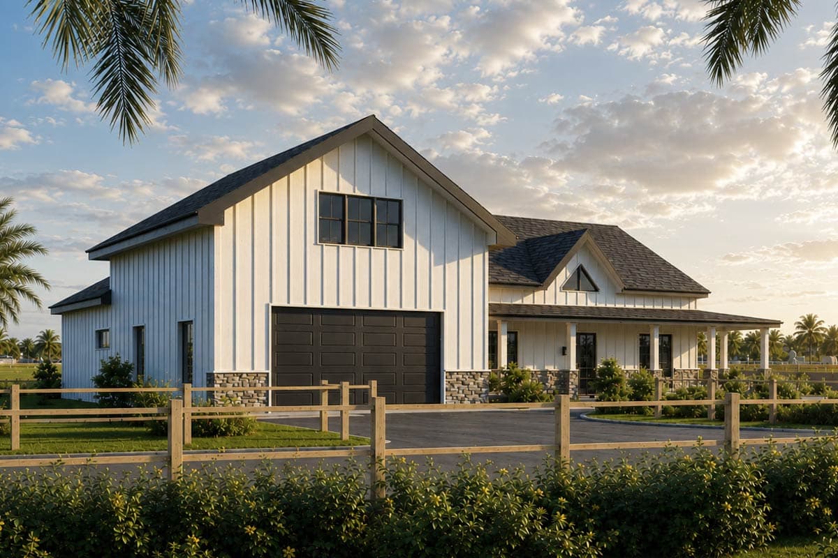 Plan 850063PKE: Charming Country Farmhouse House Plan with Three Bedrooms and Bonus Room - Image #2 - Country, Farmhouse, New American
