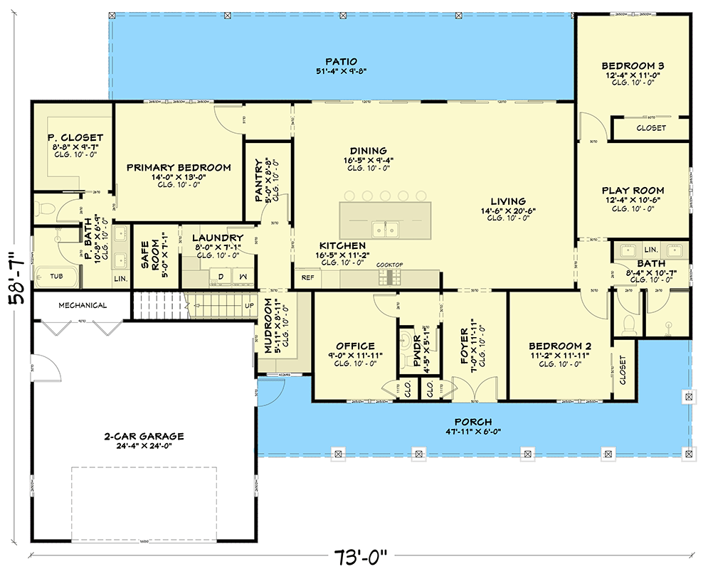 Plan 850063PKE: Charming Country Farmhouse House Plan with Three Bedrooms and Bonus Room - Floor Plan - Image #13 - Country, Farmhouse, New American