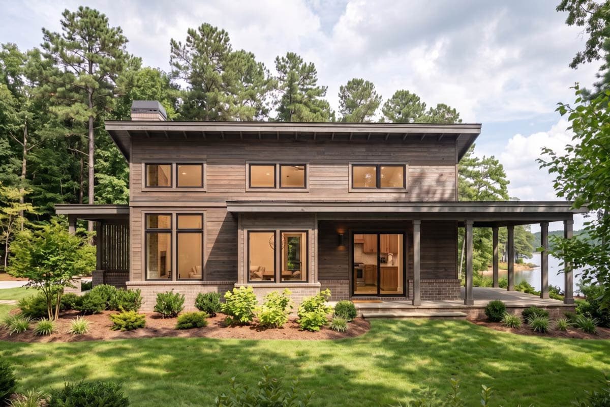 Plan 470323REY: Contemporary Mountain House Plan with Vaulted Great Room and Carport - Image #3 - Contemporary, Modern, Mountain