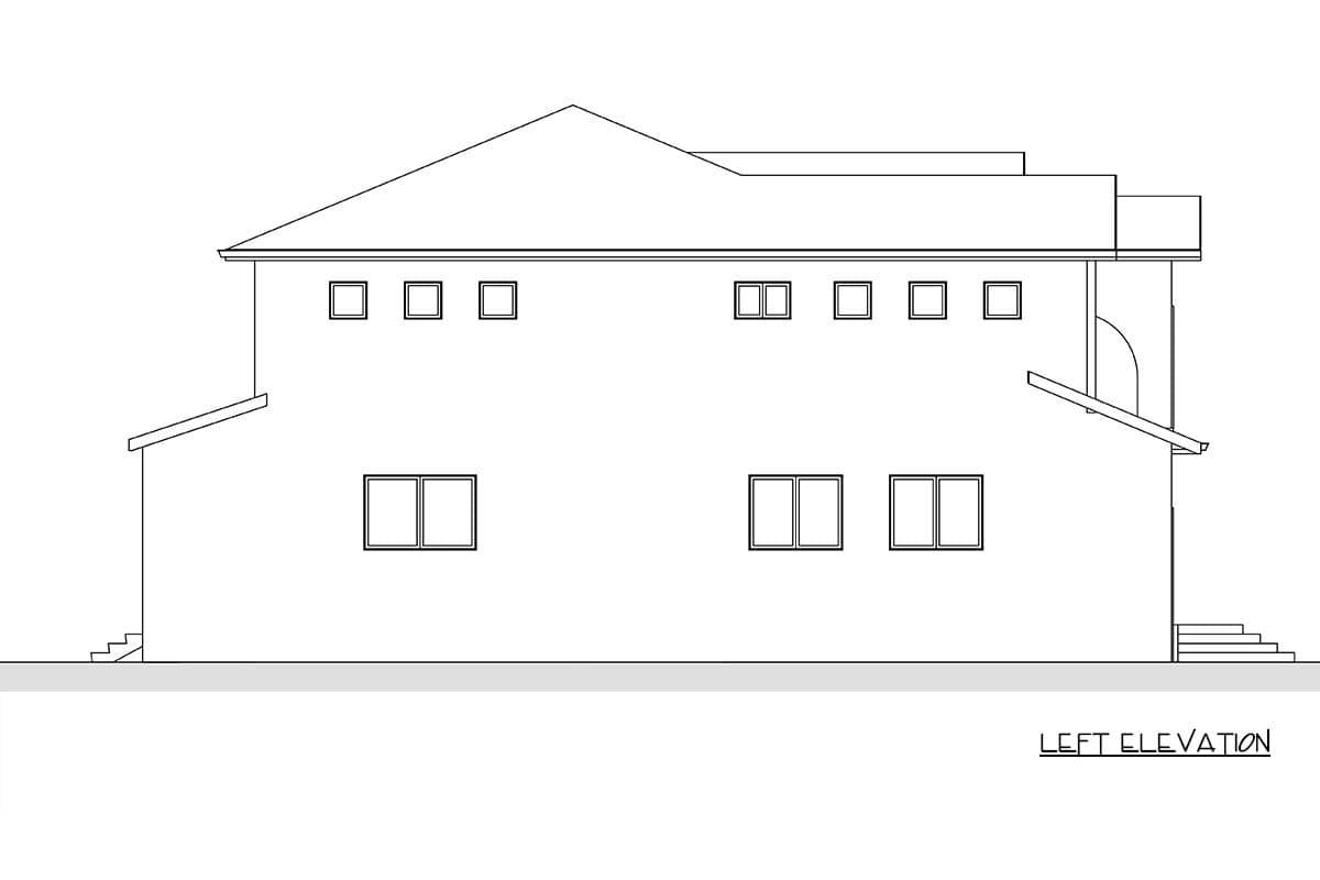 Plan 666325RAF: Contemporary Mediterranean House Plan with Four Bedrooms and Private Veranda - Image #6 - Contemporary, European, Mediterranean
