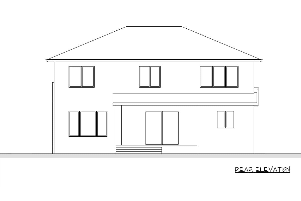Plan 666325RAF: Contemporary Mediterranean House Plan with Four Bedrooms and Private Veranda - Image #7 - Contemporary, European, Mediterranean