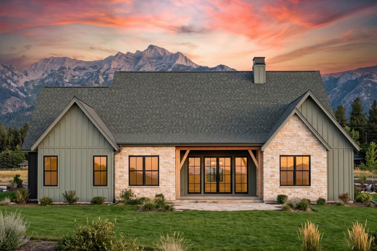 Plan 818229JSS: Modern Farmhouse House Plan with 4 Bedrooms and Bonus Room - Image #2 - Country, Craftsman, European, Farmhouse, Modern Farmhouse