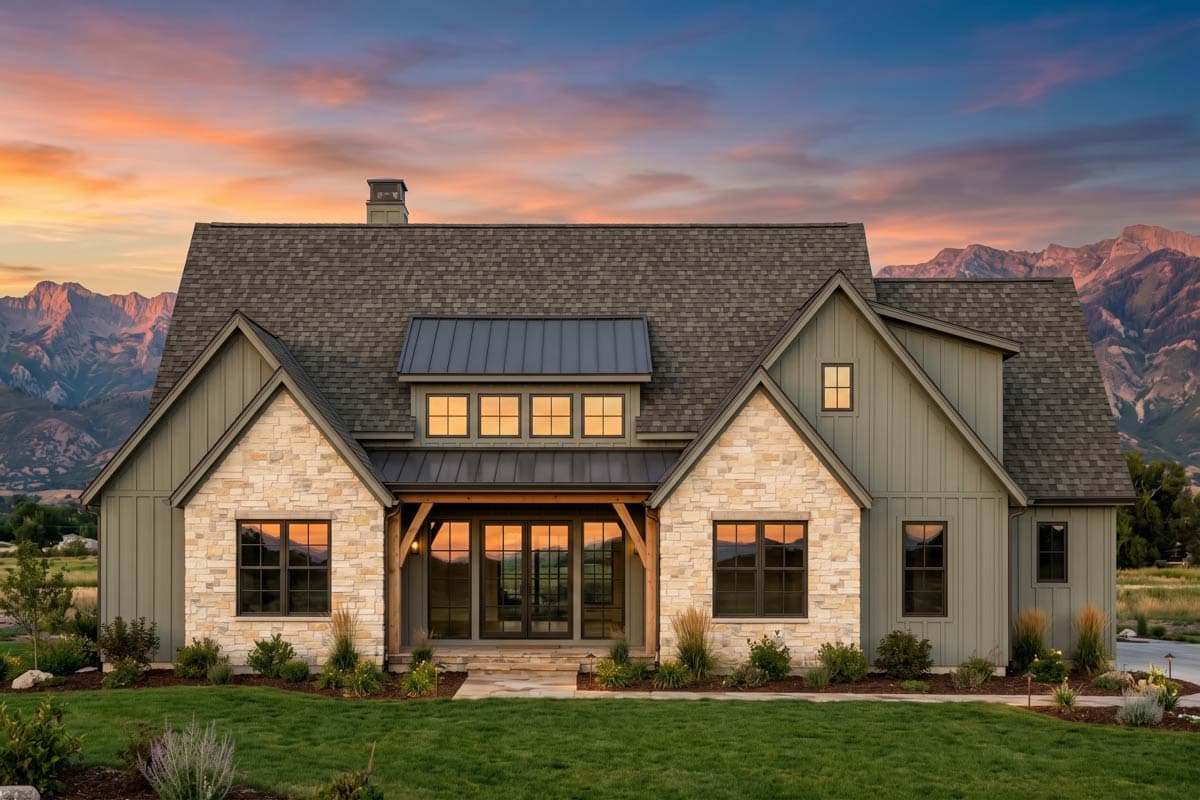 Plan 818229JSS: Modern Farmhouse House Plan with 4 Bedrooms and Bonus Room - Image #3 - Country, Craftsman, European, Farmhouse, Modern Farmhouse